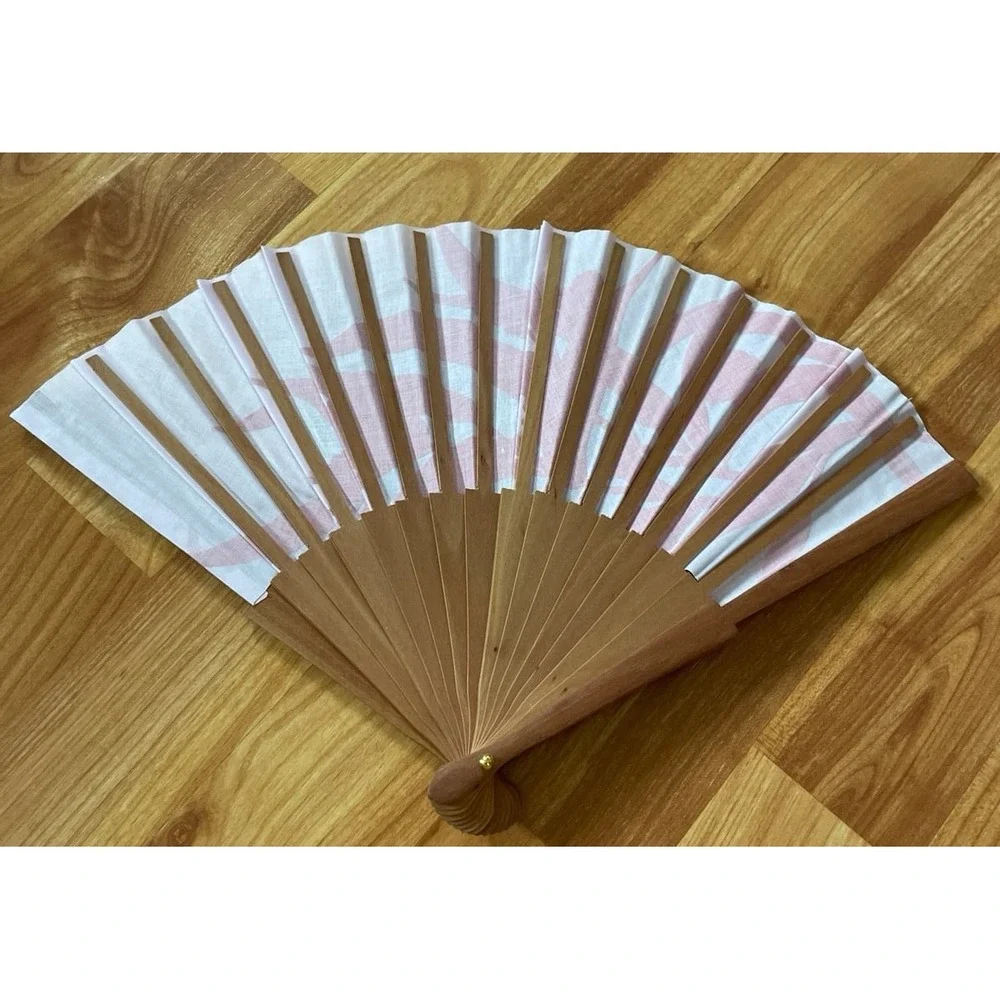 Red and white Hand Fan‎